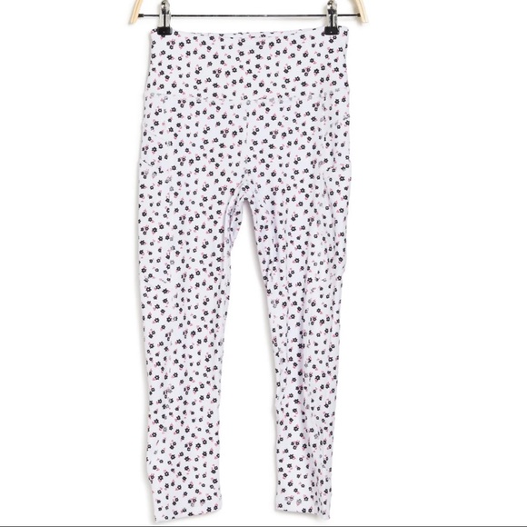NEW Small X by Gottex Emma Capri Leggings White Polka Flower Pockets Retail $74 - Picture 3 of 5